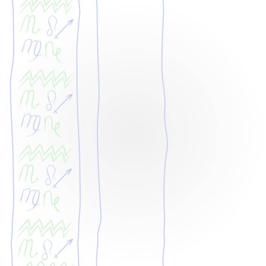 Soyut basit kaligrafi ve dalgaların kusursuz deseni