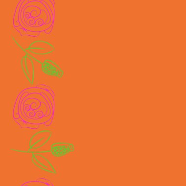 Soyut basit çiçeklerin kusursuz deseni