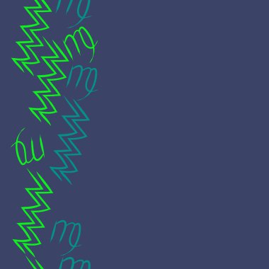  burçlar, doodle, akrep, kopya alanı desen. 