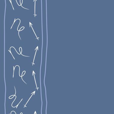 Soyut basit kaligrafi dikişsiz desen