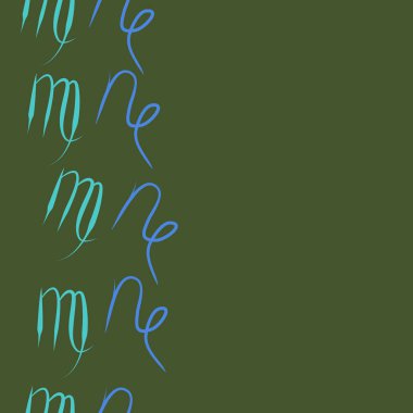 Soyut basit kaligrafi dikişsiz desen