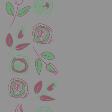 Soyut basit güllerin kusursuz deseni