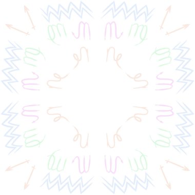 Soyut basit kaligrafi dikişsiz desen