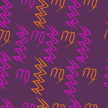 Soyut basit kaligrafi ve dalgaların kusursuz deseni