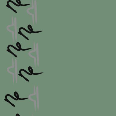 Soyut basit kaligrafi dikişsiz desen