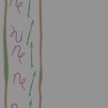 Soyut basit okve kaligrafi dikişsiz desen