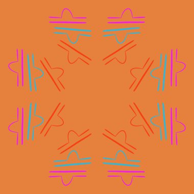 Soyut basit kaligrafi dikişsiz desen