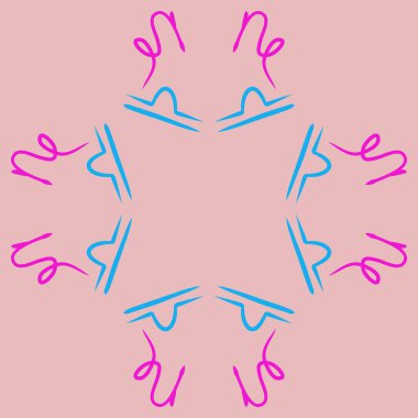 Soyut basit kaligrafi dikişsiz desen