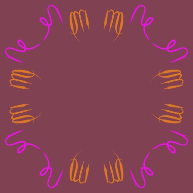 Soyut basit kaligrafi dikişsiz desen