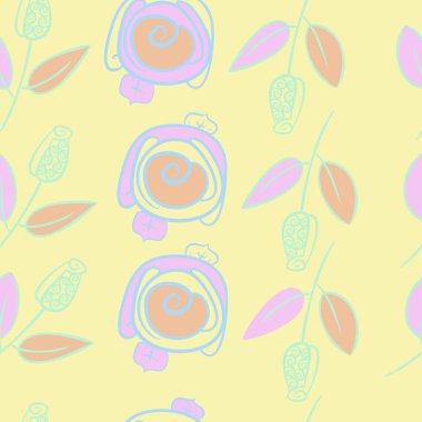 Soyut basit güllerin kusursuz deseni