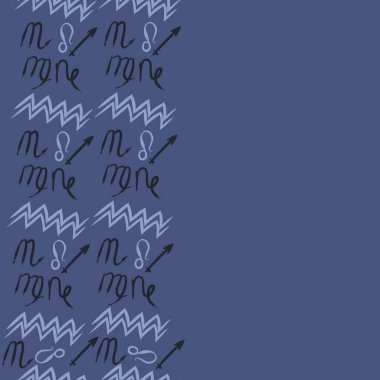 Soyut basit kaligrafi dikişsiz desen