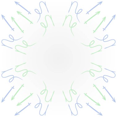 Soyut basit kaligrafi ve okların kusursuz deseni