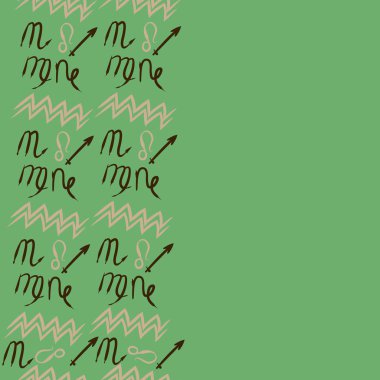 Soyut basit kaligrafi dikişsiz desen