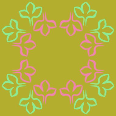 Soyut basit çiçeklerin kusursuz deseni