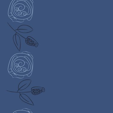 Soyut basit çiçeklerin kusursuz deseni