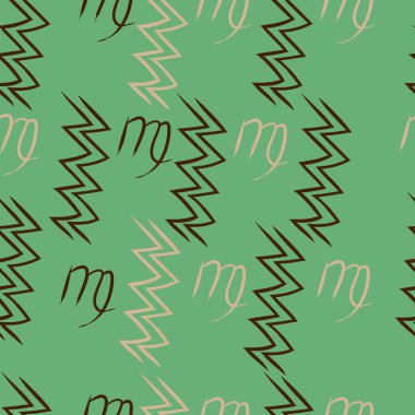 Soyut basit kaligrafi ve dalgaların kusursuz deseni