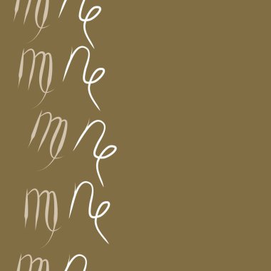 Soyut basit kaligrafi dikişsiz desen