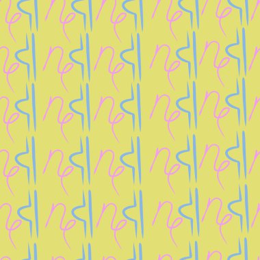 Soyut basit kaligrafi dikişsiz desen