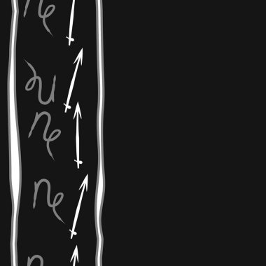 Soyut basit okve kaligrafi dikişsiz desen