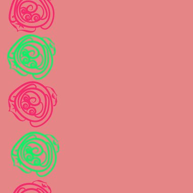 Dikişsiz soyut renkli çiçek deseni