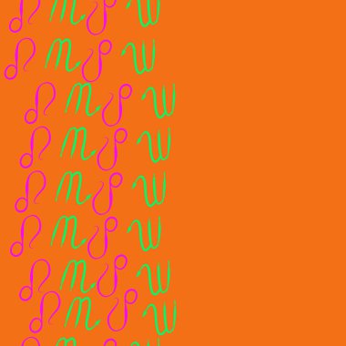 Soyut basit kaligrafi dikişsiz desen