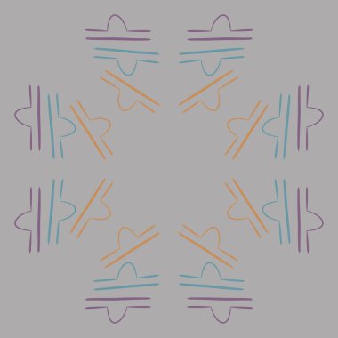 Soyut basit kaligrafi dikişsiz desen