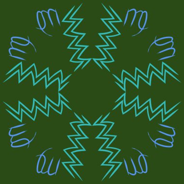 Soyut basit kaligrafi dikişsiz desen