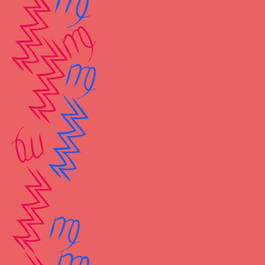  burçlar, doodle, akrep, kopya alanı desen. 