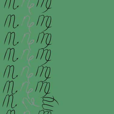  burçlar, doodle, akrep, kopya alanı desen. 