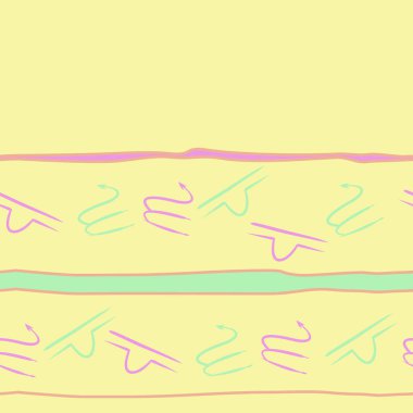 Soyut basit kaligrafi dikişsiz desen