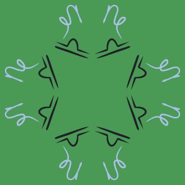 Soyut basit kaligrafi dikişsiz desen