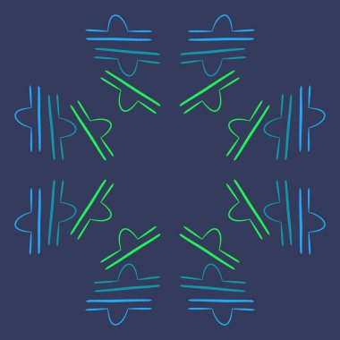 Soyut basit kaligrafi dikişsiz desen