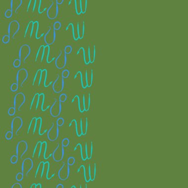 Soyut basit kaligrafi dikişsiz desen