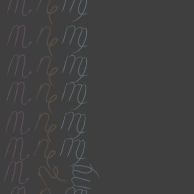  burçlar, doodle, akrep, kopya alanı desen. 