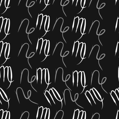 Soyut basit kaligrafi dikişsiz desen