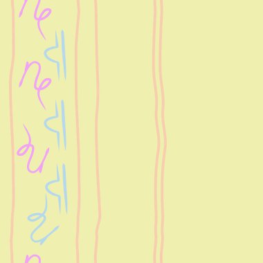 Soyut basit kaligrafi dikişsiz desen