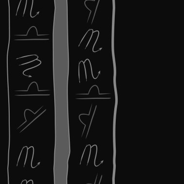 Soyut basit kaligrafi dikişsiz desen