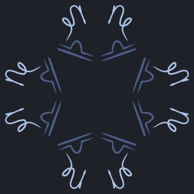 Soyut basit kaligrafi dikişsiz desen