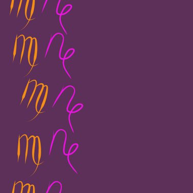 Soyut basit kaligrafi dikişsiz desen