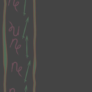 Soyut basit okve kaligrafi dikişsiz desen