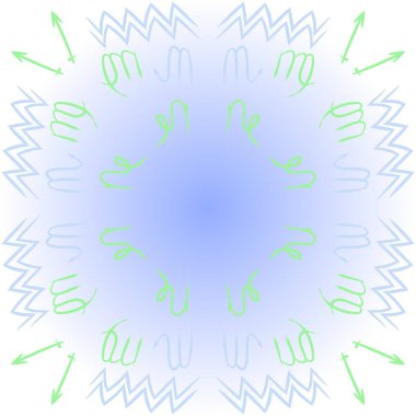 Soyut basit kaligrafi dikişsiz desen