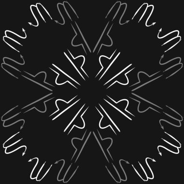 Soyut basit kaligrafi dikişsiz desen