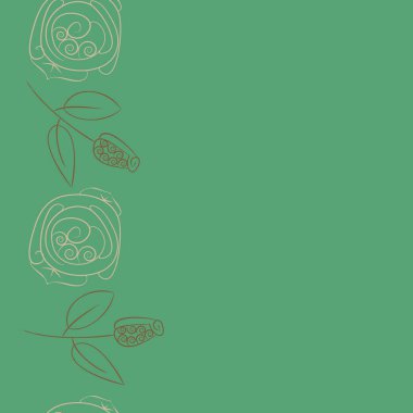 Soyut basit çiçeklerin kusursuz deseni