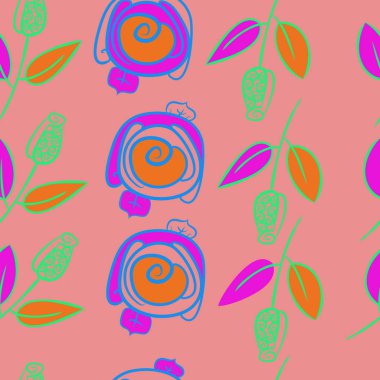 Soyut basit güllerin kusursuz deseni