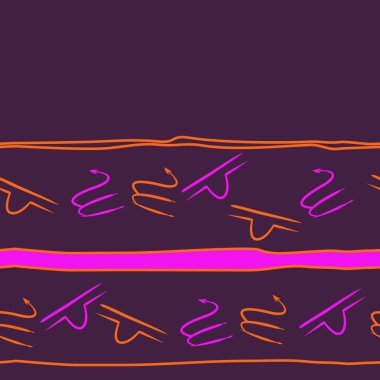 Soyut basit kaligrafi dikişsiz desen