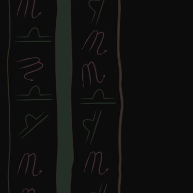 Soyut basit kaligrafi dikişsiz desen