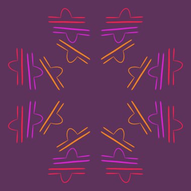 Soyut basit kaligrafi dikişsiz desen