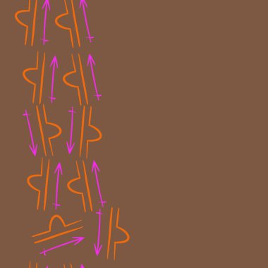 Soyut basit kaligrafi dikişsiz desen