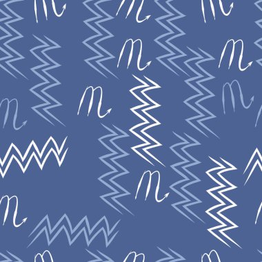 Soyut basit kaligrafi dikişsiz desen