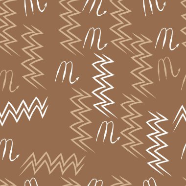 Soyut basit kaligrafi dikişsiz desen